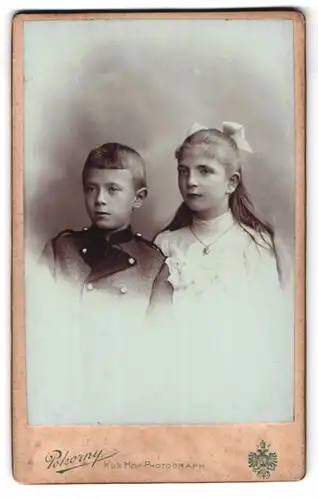 Fotografie Rupert Pokorny, Wien, Graben 17, Kinderpaar in modischer Kleidung
