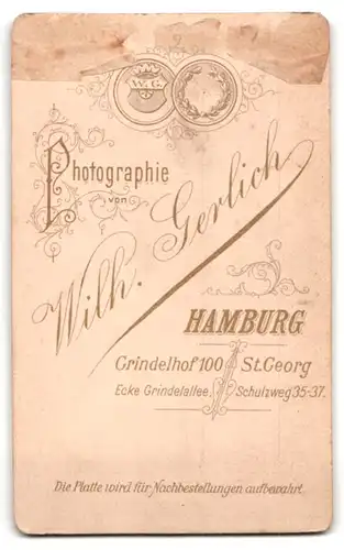 Fotografie Wilh. Gerlich, Hamburg, Grindelhof 100, Portrait Ufz. in Uniform Rgt. 33