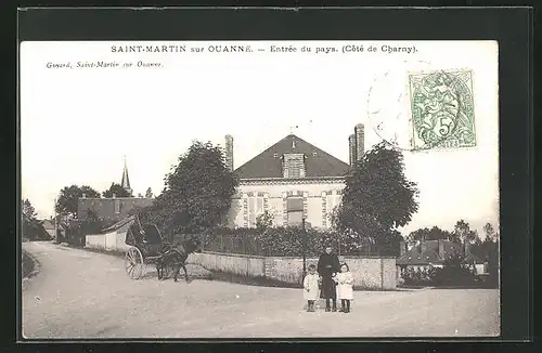 AK Saint-Martin sur Ouanne, Entrée du pays, Coté de Charny
