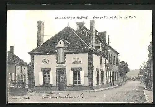 AK St-Martin-sur-Ouanne, Grande Rue et Bureau de Poste