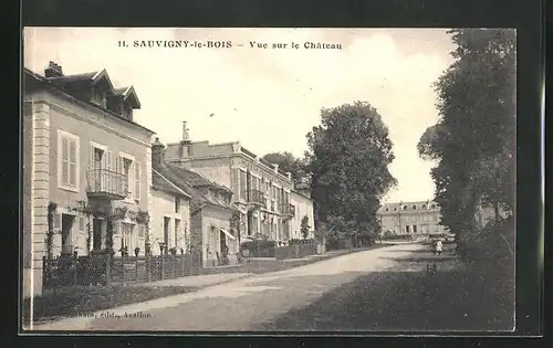 AK Sauvigny-le-Bois, Vue sur le Chateau