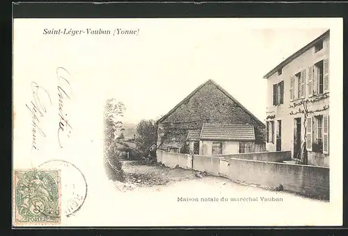 AK Saint-Léger-Vauban, Maison natale du maréchal Vauban