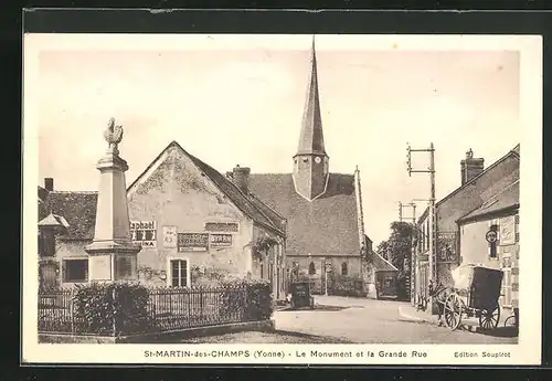 AK St-Martin-des-Champs, Le Monument et la Grande Rue