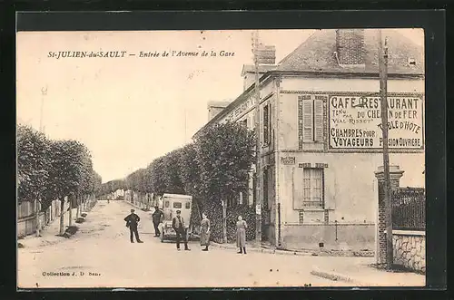 AK St-Julien-du-Sault, Entrée de l`Avenue de la Gare