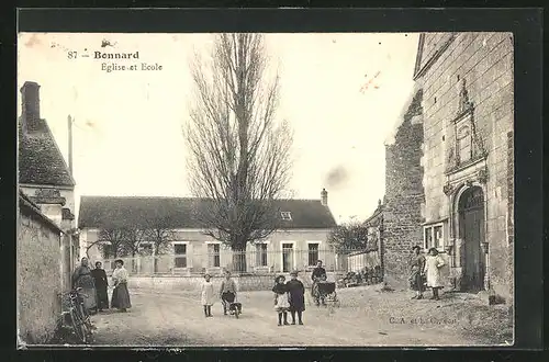 AK Bonnard, Église et Ecole