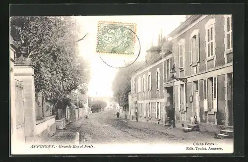 AK Appoigny, Grande Rue et Poste