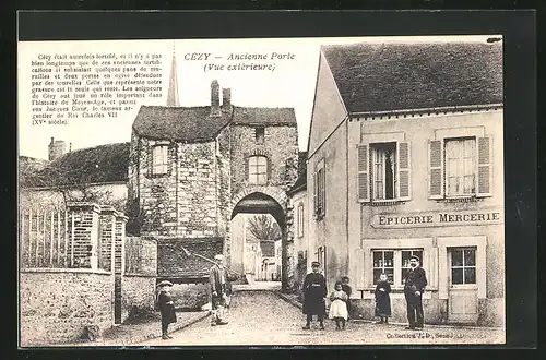 AK Cezy, Ancienne Porte, Epicerie Mercerie