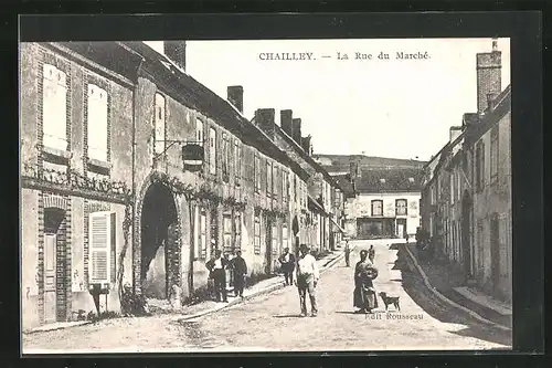 AK Chailley, La Rue du Marche