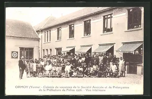 AK Ormoy, Colonie de vacances de la Societe Amicale et de Prevoyance de la Prefecture de Police 1926