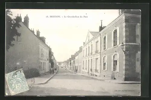 AK Brienon, La Grande Rue du Port