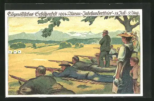 AK Aarau, Eidgenössisches Schützenfest zur Jahrhundertfeier 18. Juli - 5. August 1924