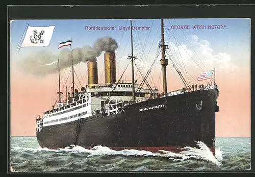 AK Norddeutscher Lloyd Dampfer, Passagierschiff George Washington