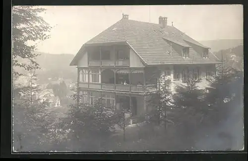 Foto-AK Bad Herrenalb, Hotel-Pension oberhalb des Ortes 1916