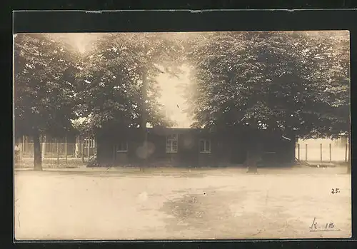 Foto-AK Karlsruhe, Kriegsgefangenenlager 1917