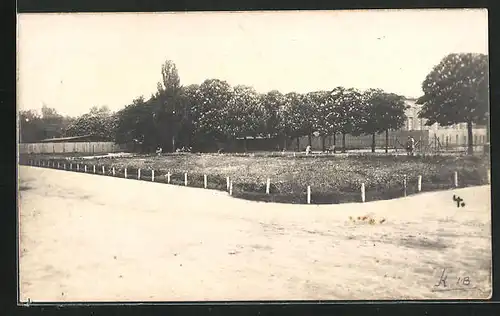 Foto-AK Karlsruhe, Kriegsgefangenenlager 1917