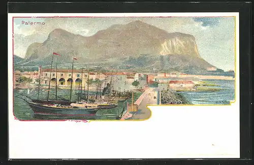 Lithographie Palermo, Hafen
