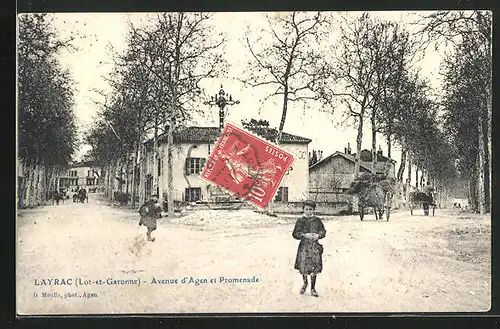 AK Layrac, Avenue d`Agen et Promenade