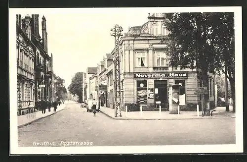 AK Genthin, Poststrasse, Naverma-Haus