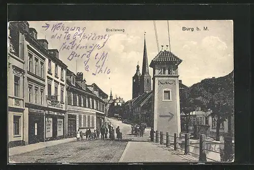AK Burg b. M., Strassen am Breiteweg