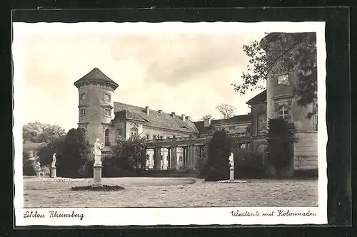 AK Rheinsberg, Schloss, Westseite mit Kolonnaden