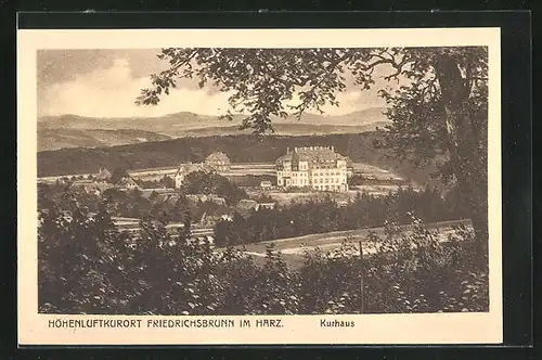 AK Friedrichsbrunn /Harz, Ortsansicht mit Kurhaus