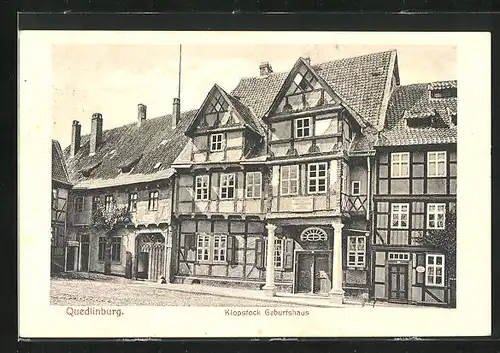 AK Quedlinburg, Klopstock Geburtshaus