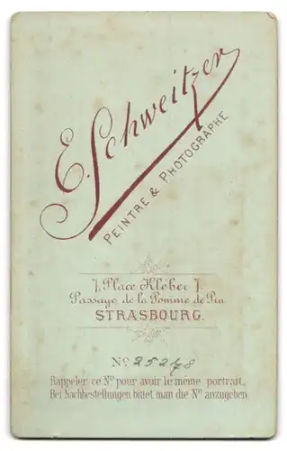 Fotografie E. Schweitzer, Strasbourg, Geschwister in Sonntagskleidung