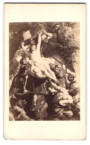 Fotografie Fotograf unbekannt, Gemälde nach Rubens, Errichtung d. Kreuz, Liebfrauenkathedrale in Antwerpen