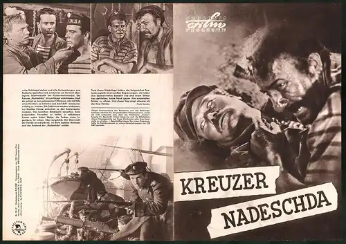 Filmprogramm PFP Nr. 98 /57, Kreuzer Nadeschda, Nikola Marinow, Wesselin Marinow, Regie: Kiril Jlintschew