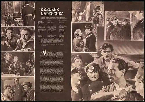 Filmprogramm PFP Nr. 98 /57, Kreuzer Nadeschda, Nikola Marinow, Wesselin Marinow, Regie: Kiril Jlintschew