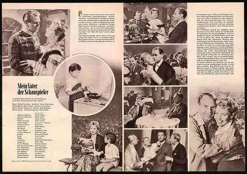 Filmprogramm PFP Nr. 95 /57, Mein Vater der Schauspieler, O. W. Fischer, Hilde Krahl, Regie: Robert Siodmak