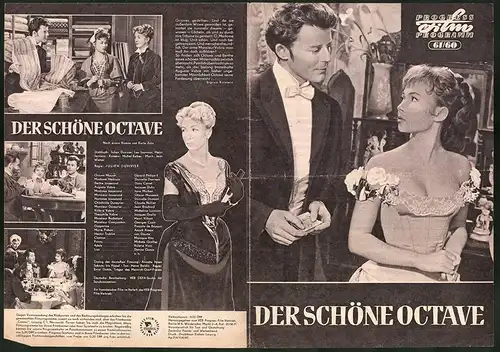 Filmprogramm PFP Nr. 61 /60, Die schöne Octave, Gérard Philipe, Danielle Darrieux, Regie: Jean Wiener