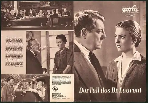 Filmprogramm PFP Nr. 40 /58, Der Fall des Dr. Laurent, Jean Gabin, Nicole Courcel, Regie: Jean-Paul Le Chanois