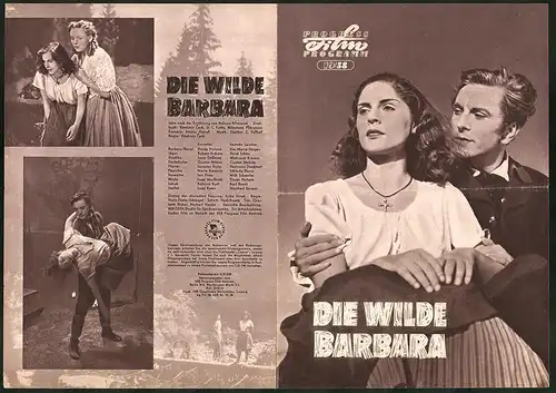 Filmprogramm PFP Nr. 19 /58, Die wilde Barbara, Vlasta Fialova, Robert Vrchota, Regie: Vladimir Cech