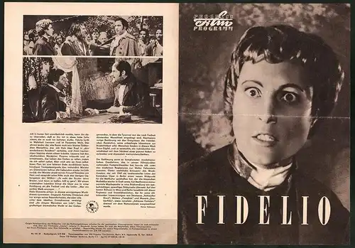 Filmprogramm PFP Nr. 101 /57, Fidelio, Claude Nollier, Richard Holm, Regie: Walter Felsenstein