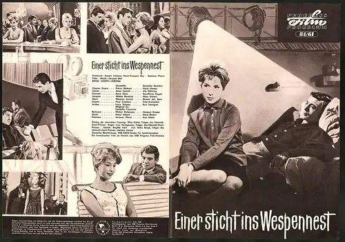 Filmprogramm PFP Nr. 83 /61, Einer sticht ins Wespennest, Pierre Michael, Anne Tonietti, Regie: Joseph Lisbona
