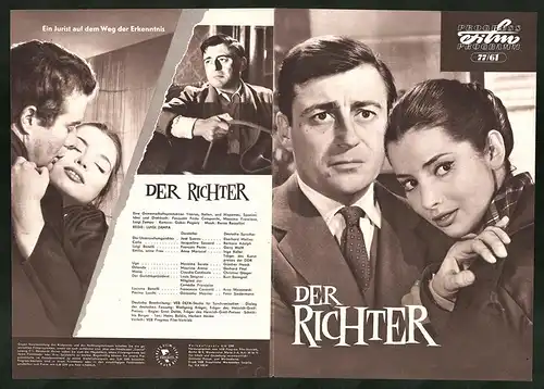 Filmprogramm PFP Nr. 77 /61, Der Richter, José Suarez, Jacqueline Sassard, Regie: Luigi Zampa