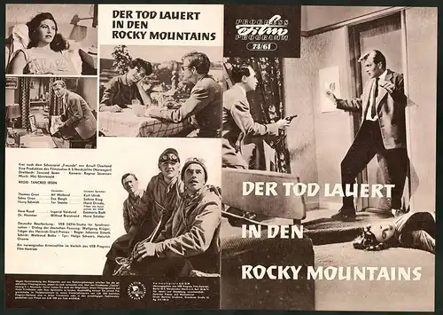 Filmprogramm PFP Nr. 73 /61, Der Tod lauert in den Rocky Mountains, Alf Malland, Eva Bergh, Regie: Tancred Ibsen