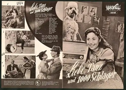 Filmprogramm PFP Nr. 64 /61, Liebe, Tanz und 1000 Schlager, Caterina Valente, Peter Alexander, Regie: Paul Martin