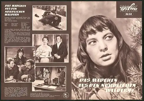 Filmprogramm PFP Nr. 56 /61, Das Mädchen aus den nördlichen Wäldern, Matti Oravisto, Anneli Sauli, Regie: William Markus