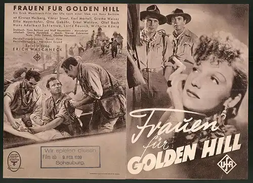 Filmprogramm UFA, Frauen für Golden Hill, Kirsten Heiberg, Viktor Staal, Regie: Erich Waschneck