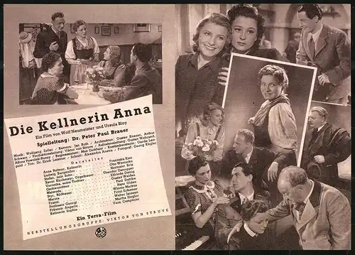 Filmprogramm IFK Nr. 3244, Die Kellnerin Anna, Franziska Kinz, Otto Wernicke, Regie: Dr. Peter P. Brauer