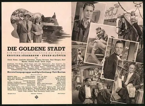 Filmprogramm IFK Nr. 3285, Die goldene Stadt, Kristina Söderbaum, Eugen Klöpfer, Regie: Veit Harlan