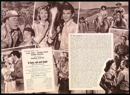 Filmprogramm DNF, Er kam, sah und siegte, Alan Ladd, Jeanne Crain, Regie: Robert D. Webb