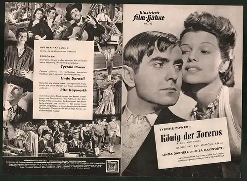 Filmprogramm IFB Nr. 763, König der Toreros, Tyrone Power, Linda Darnell, Regie: Rouben Mamoulian