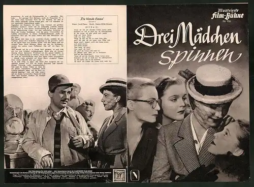 Filmprogramm IFB Nr. 920, Drei Mädchen spinnen, Albrecht Schoenhals, Adelheid Seeck, Regie: Carl Froelich