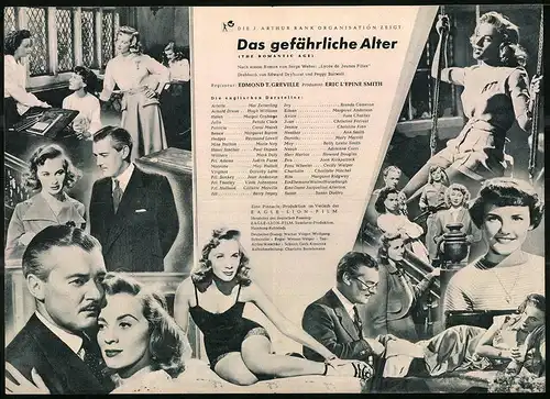 Filmprogramm IFB Nr. 812, Das gefährliche Alter, Mai Tetterling, Hugh Williams, Regie: Edmond T. Greville