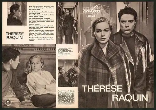 Filmprogramm PFP Nr. 115 /63, Thérèse Raquin, Jacques Duby, Maria Pia Casilio, Regie: Marcel Carné