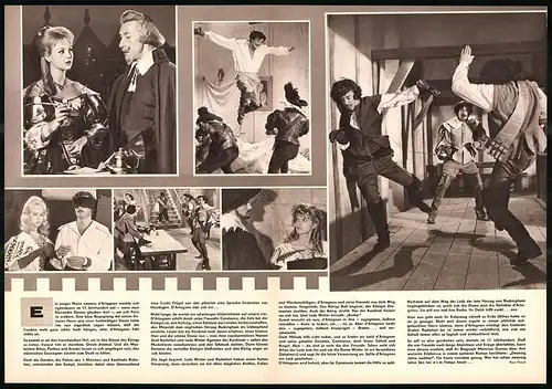 Filmprogramm PFP Nr. 105 /63, Die drei Musketiere, Gérard Barray, Mylène Demongeot, Regie: Bernard Borderie