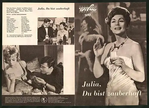 Filmprogramm PFP Nr. 61 /63, Julia, du bist zauberhaft, Lilli Palmer, Charles Boyer, Regie: Alfred Weidenmann